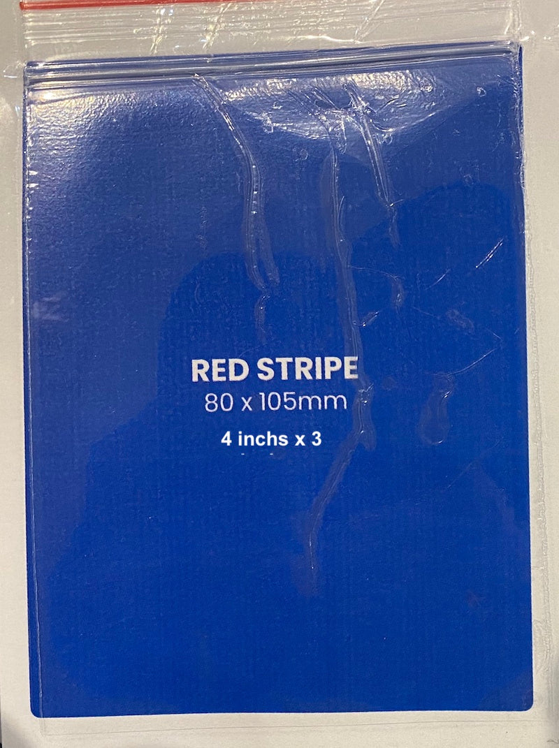 Ziplock Red Stripe Bags 4" x 3" - 100 Pack