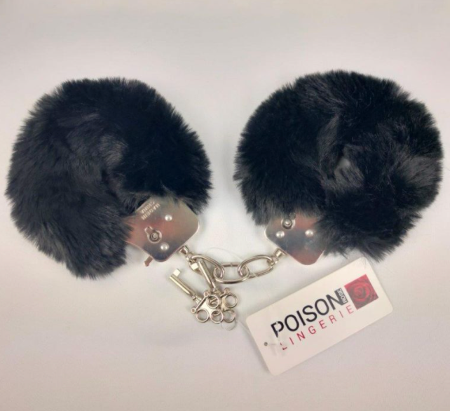 Poison Rose Fluffy Handcuffs-Bondage & Fetish - Cuffs & Restraints-Poison Rose-Danish Blue Adult Centres