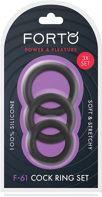 Forto F-61 Cock Ring Set (3 pack)