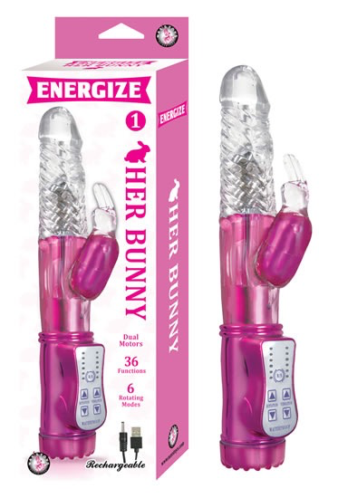 Nasstoys Energize Her Bunny 1 Vibrator (Pink)-Adult Toys - Vibrators - Rabbits-Nasstoys-Danish Blue Adult Centres