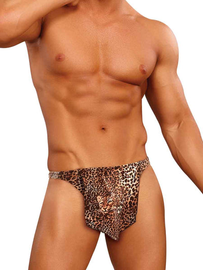 Male Power Jungle Stud Novelty Thong (OS)-Clothing - Underwear & Panties - Mens& - Room in Front-Male Power-Danish Blue Adult Centres