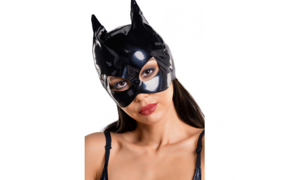 Glossy Wetlook Cat Kitten Mask-Bondage & Fetish - Mask, Hood, Blindfolds-Glossy-Danish Blue Adult Centres