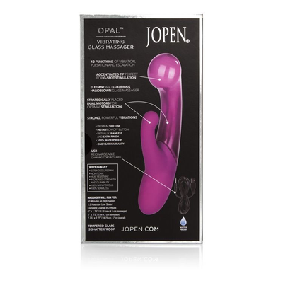 Opal Vibrating Glass Massager by Jopen (Purple)-Unclassified-Opal-Danish Blue Adult Centres