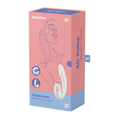 Satisfyer Supernova G-Spot Clit Suction Vibrator White-Adult Toys - Vibrators - Rabbits-Satisfyer-Danish Blue Adult Centres