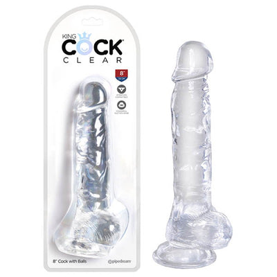 King Cock Realistic Dildo - Clear-Adult Toys - Dildos - Realistic-King Cock-Danish Blue Adult Centres