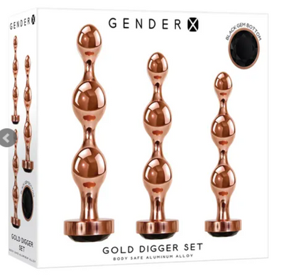 Gender X - Gold Digger Plug Set-Adult Toys - Anal - Plugs-Gender X-Danish Blue Adult Centres