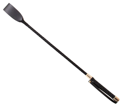 CRO024 Love In Leather - Gold Braided Riding Crop 60cm-Bondage & Fetish - Crops & Paddles-Love In Leather-Danish Blue Adult Centres
