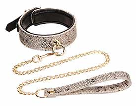 Spartacus - Snake Collar and Leash-Bondage & Fetish - Cuffs & Restraints-Spartacus-Danish Blue Adult Centres