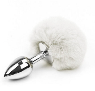 Love In Leather Bunny Plug White (Medium)-Adult Toys - Anal - Plugs-Love In Leather-Danish Blue Adult Centres