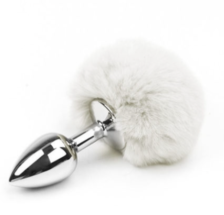 Love In Leather Bunny Plug White (Medium)-Adult Toys - Anal - Plugs-Love In Leather-Danish Blue Adult Centres