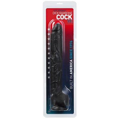 Doc Johnson Dick Rambone 17 Inch Cock (Black)-Adult Toys - Dildos - Realistic-Doc Johnson-Danish Blue Adult Centres