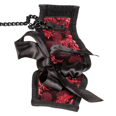 Calexotics Scandal Corset Cuffs - Red-Bondage & Fetish - Cuffs & Restraints-CalExotics-Danish Blue Adult Centres