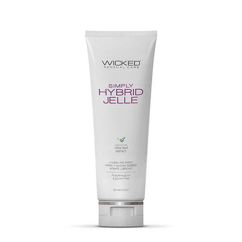 Wicked Simply Hybrid Jelle 120ml-Lubricants & Essentials - Lube - Hybrid-Wicked-Danish Blue Adult Centres