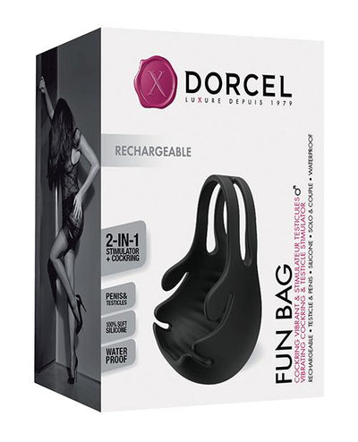 Dorcel Fun Bag Testicle Vibrator (Black)-Adult Toys - Cock Rings-Dorcel-Danish Blue Adult Centres