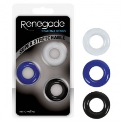 Renegade Stamina Rings Set (Assorted) - 3 Pack-Adult Toys - Cock Rings-Renegade-Danish Blue Adult Centres