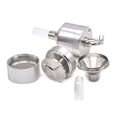 3 Part Metal Grinder with Funnel and screw base 71X44mm-Lifestyle - Smoking Accessories-Agung-Danish Blue Adult Centres