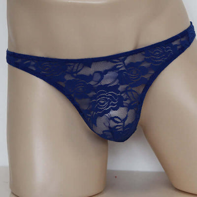 Men's Lace G-string - One Size-Unclassified-Poison Rose-Danish Blue Adult Centres