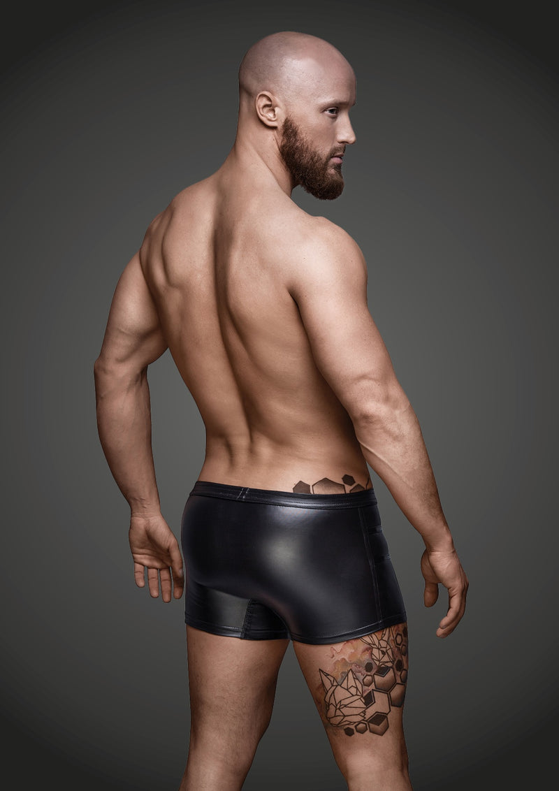 Sexy Shorts With Hot Details-Clothing - Underwear & Panties - Mens Room in Front-Noir-Danish Blue Adult Centres