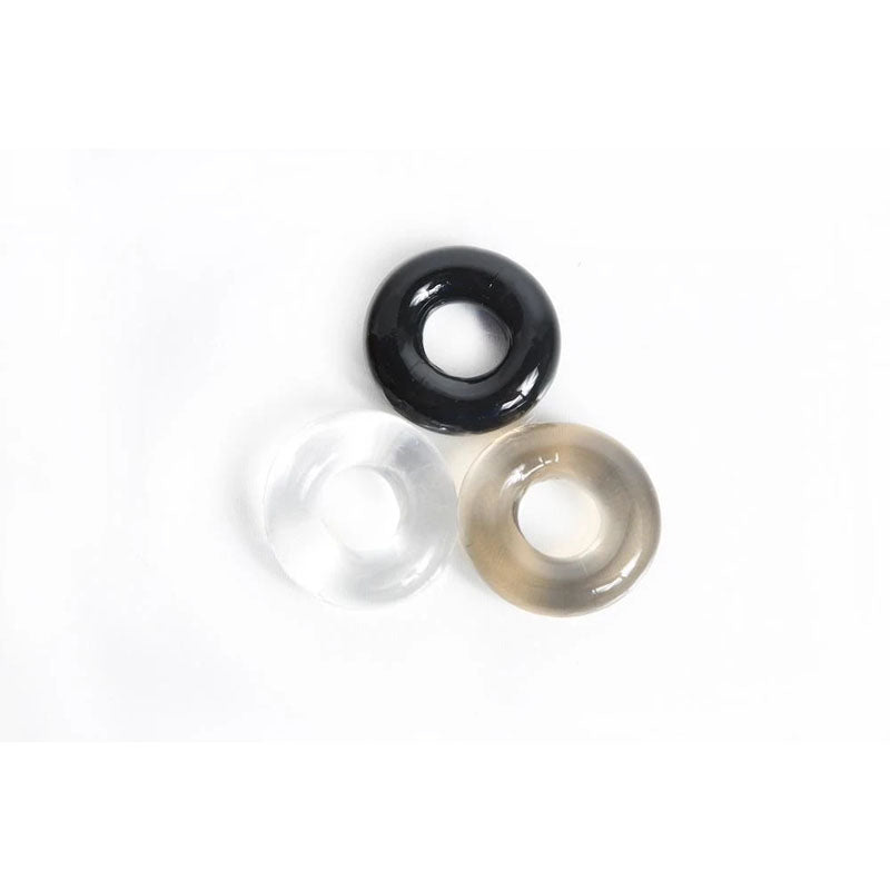 Boneyard Triple Play Cock Ring (3 pcs) (Assorted)-Adult Toys - Cock Rings-Boneyard-Danish Blue Adult Centres