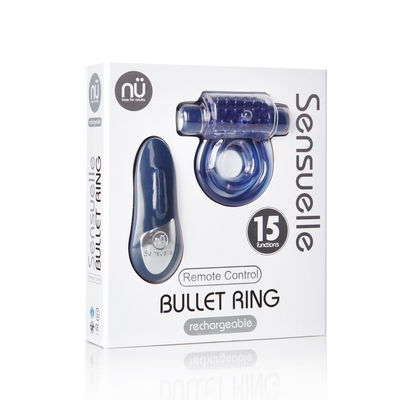 NU Sensuelle Remote Control Bullet Cock Ring (Blue)-Adult Toys - Cock Rings - Vibrating-NU Sensuelle-Danish Blue Adult Centres
