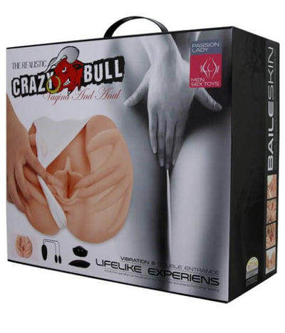 Crazy Bull Vibrating Vagina & Anal Masturbator (Panties/Leg)-Masturbators-Crazy Bull-Danish Blue Adult Centres