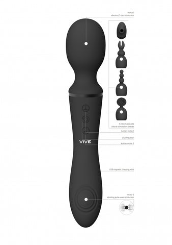 Shots Vive - Nami Dual Sided Massage Wand-Adult Toys - Vibrators - Wands-Vive-Danish Blue Adult Centres