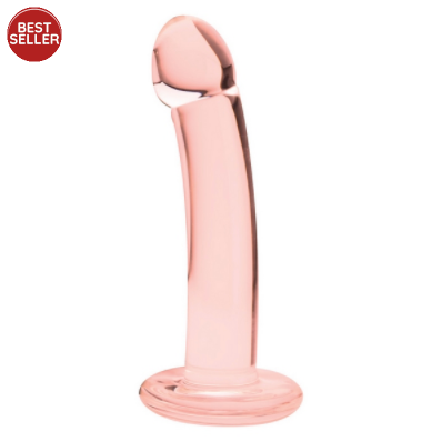 Spartacus - Basic Curve Glass 6in Smooth Dildo - Pink-Unclassified-Spartacus-Danish Blue Adult Centres