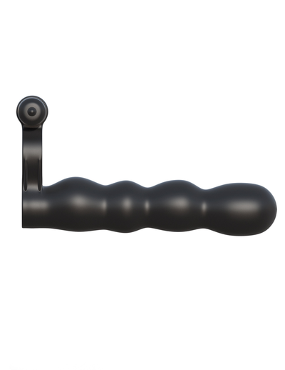Pipedream Fantasy C-Ringz Posable Partner Double Penetrator (Black)-Adult Toys - Strap On - Kits-Pipedream-Danish Blue Adult Centres