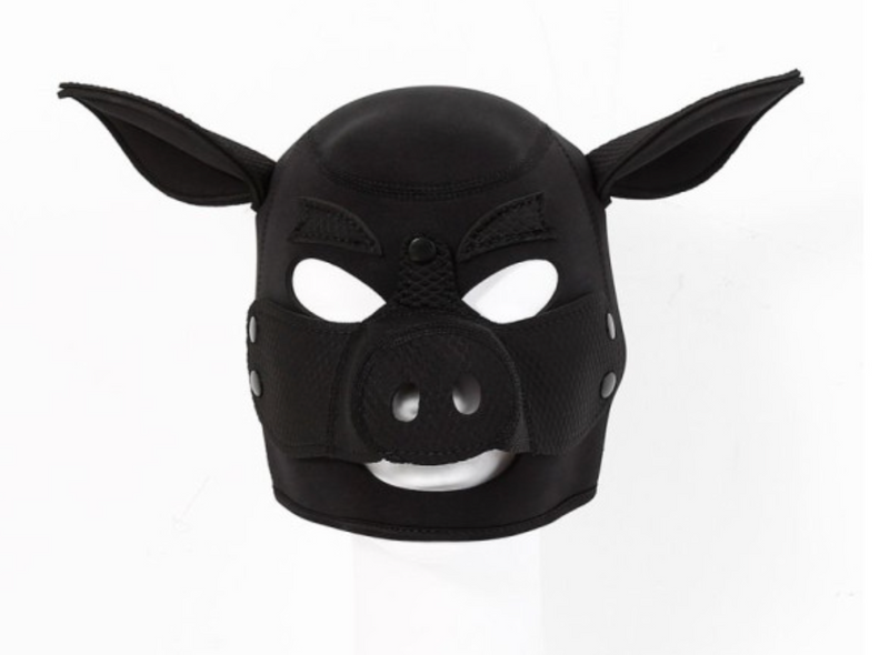 Pig Mask Black-Bondage & Fetish - Mask, Hood, Blindfolds-Poison Rose-Danish Blue Adult Centres