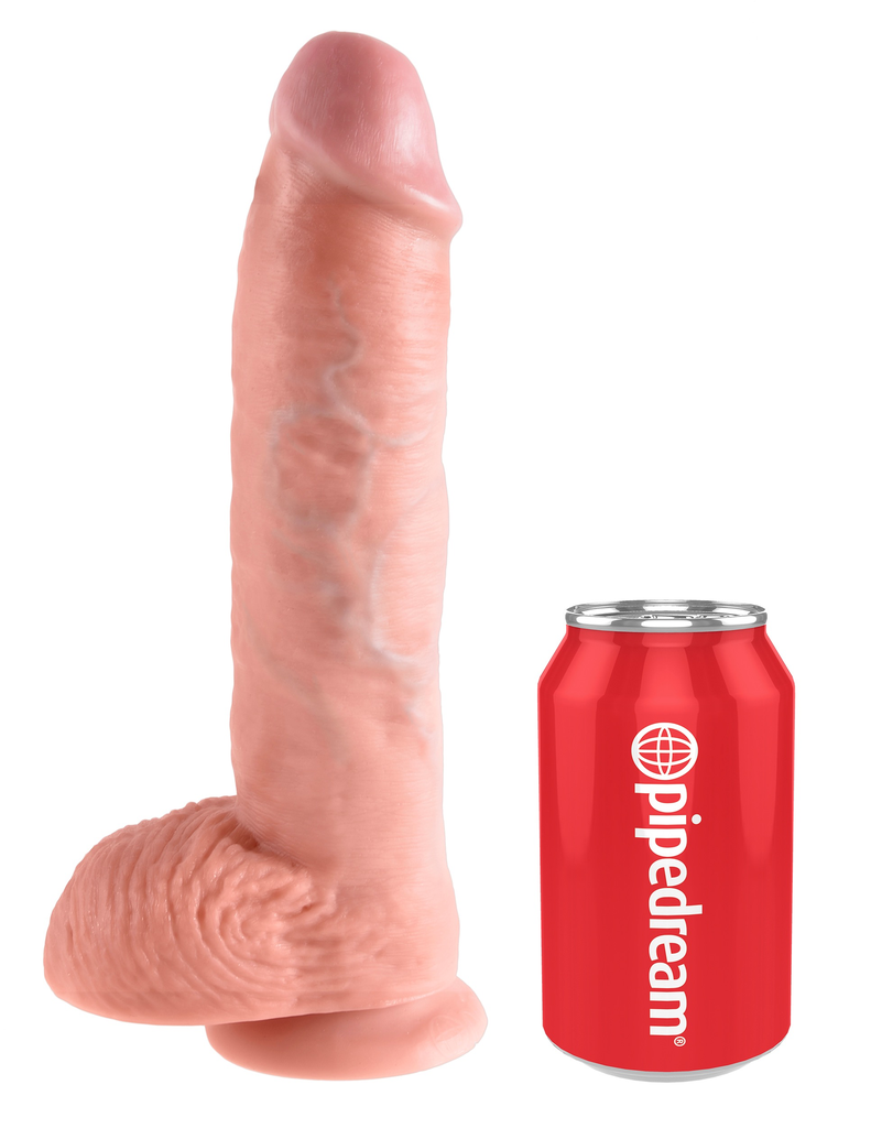 King Cock Realistic Dildo with balls 10inch Flesh-Adult Toys - Dildos - Realistic-King Cock-Danish Blue Adult Centres
