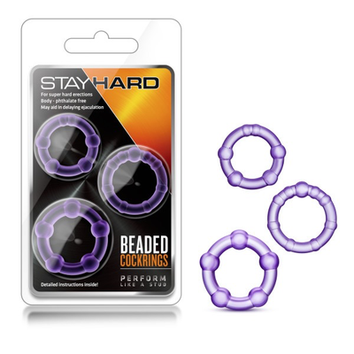Blush Stay-hard Beaded Cock Ring Set-Adult Toys - Cock Rings-Blush-Danish Blue Adult Centres