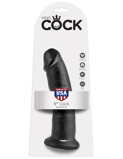 King Cock Realistic Dildo without balls 9 inch Black-Adult Toys - Dildos - Realistic-King Cock-Danish Blue Adult Centres