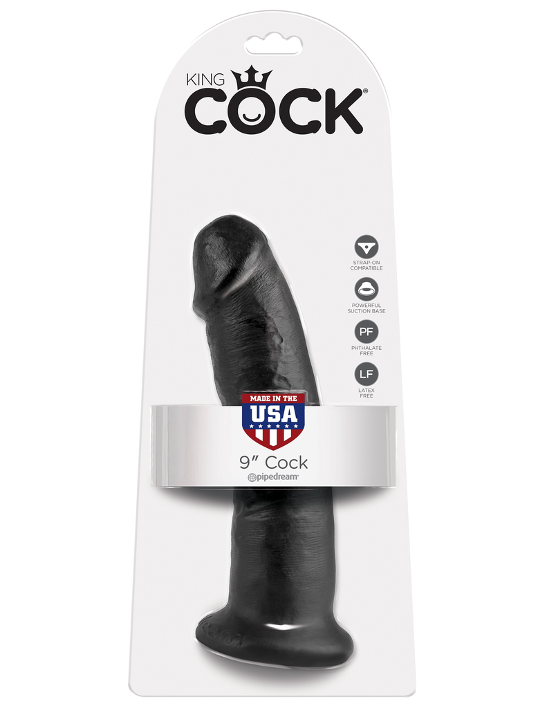 King Cock Realistic Dildo without balls 9 inch Black-Adult Toys - Dildos - Realistic-King Cock-Danish Blue Adult Centres