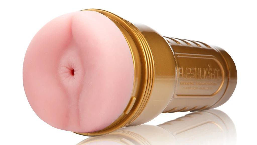 Fleshlight Pink Butt Stamina Training Unit (Gold)-Adult Toys - Masturbators-Fleshlight-Danish Blue Adult Centres