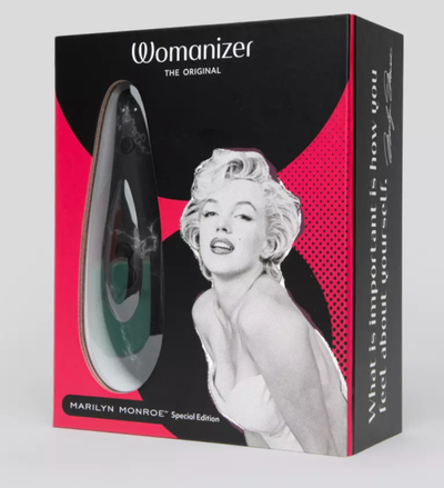 Womanizer Marilyn Black Marble-Adult Toys - Vibrators - Clitoral Suction-Womanizer-Danish Blue Adult Centres
