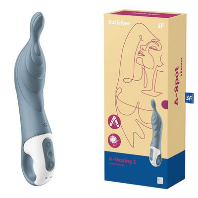 Satisfyer A-Mazing 1 -Grey-Adult Toys - Vibrators - G-Spot-Satisfyer-Danish Blue Adult Centres