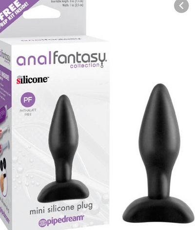 Pipedream Anal Fantasy Mini Silicone Plug (Black)-Adult Toys - Anal - Plugs-Pipedream-Danish Blue Adult Centres