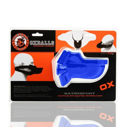 Oxballs - Watersport Strap on Gag Blue-Bondage & Fetish - Gags-Oxballs-Danish Blue Adult Centres