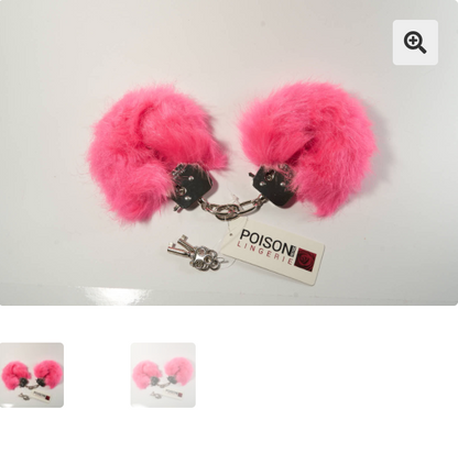Poison Rose Fluffy Handcuffs-Bondage & Fetish - Cuffs & Restraints-Poison Rose-Danish Blue Adult Centres
