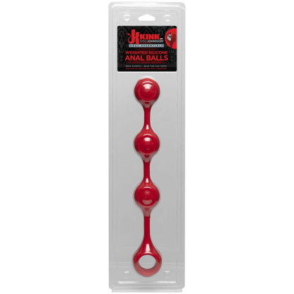 KINK - Anal Essentials Weighted Silicone Anal Balls-Adult Toys - Anal - BeadsBalls-Kink-Danish Blue Adult Centres