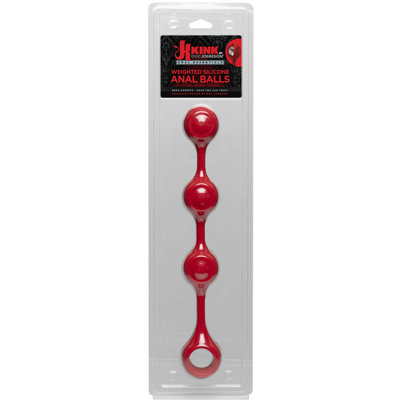 KINK - Anal Essentials Weighted Silicone Anal Balls-Adult Toys - Anal - BeadsBalls-Kink-Danish Blue Adult Centres