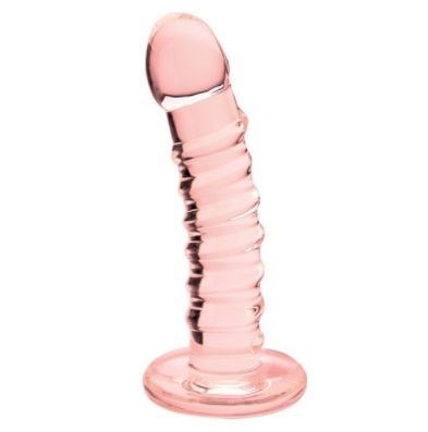 Spartacus - 6in Basic Curve Spiral Dildo Pink
