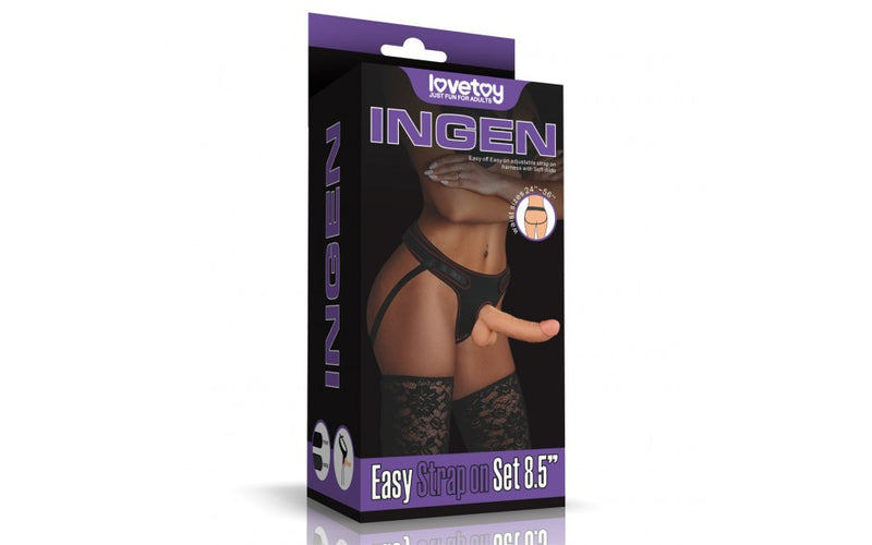 Lovetoy Ingen - 8.5-inch Strap On-Adult Toys - Strap On - Attachments-LoveToy-Danish Blue Adult Centres