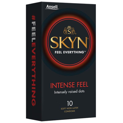 Skyn Non Latex Intense Feel Condoms - 10 Pack-Lubricants & Essentials - Condoms-SKYN-Danish Blue Adult Centres