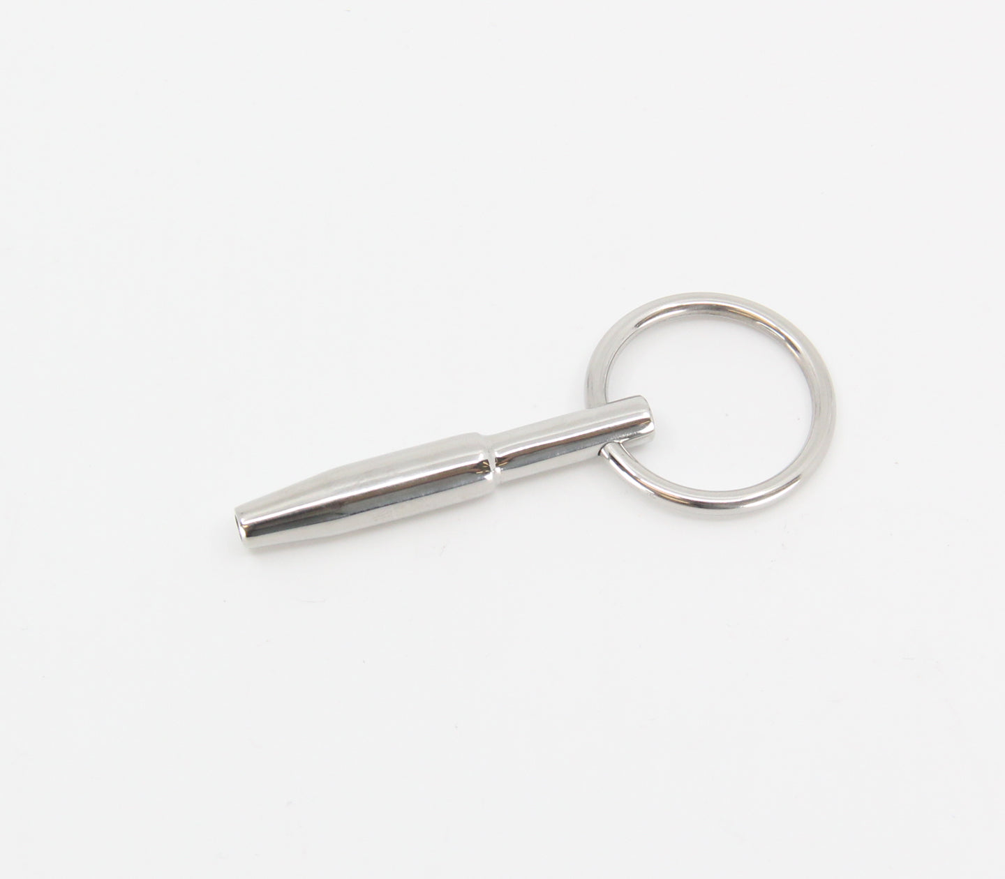 Small Stainless Steel Urethral Solid Plug With Ring-Bondage & Fetish - Urethra-Love In Leather-Danish Blue Adult Centres