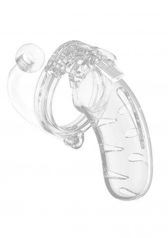 Shots ManCage Model 11 - Chastity - 4.5" - Cage with Plug - Transparent-Adult Toys - Bondage & Fetish - Cages-Shots-Danish Blue Adult Centres
