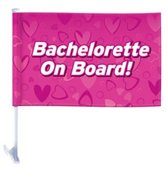 Pipedream Bachelorette Party Car Flag (Pink)-Novelty - Party-Pipedream-Danish Blue Adult Centres