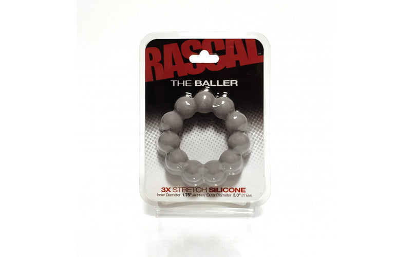 Rascal The Baller Cockring Grey-Adult Toys - Cock Rings-Rascal-Danish Blue Adult Centres