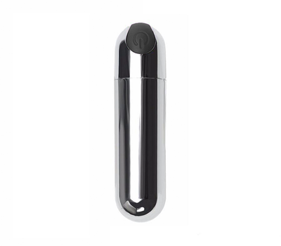 Love In Leather Rechargeable bullet (Chrome/Black)-Adult Toys - Vibrators - Bullets-Love In Leather-Danish Blue Adult Centres