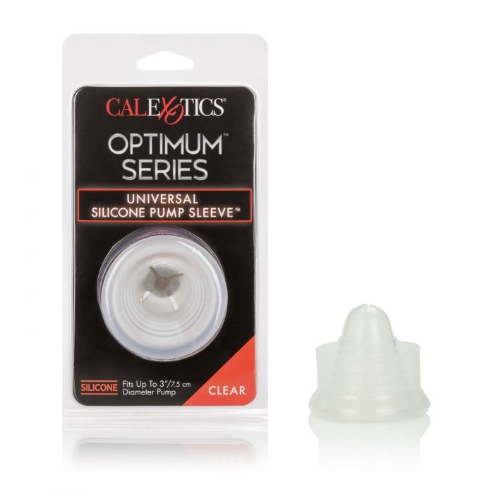 CalExotics Optimum Universal Silicone Pump Sleeve (Clear)-Adult Toys - Pumps-CalExotics-Danish Blue Adult Centres